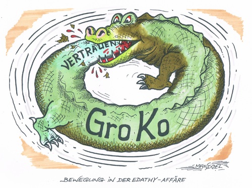 Cartoon: Die GroKo rotiert (medium) by mandzel tagged groko,vertrauen,cdu,spd,csu,groko,vertrauen,cdu,spd,csu