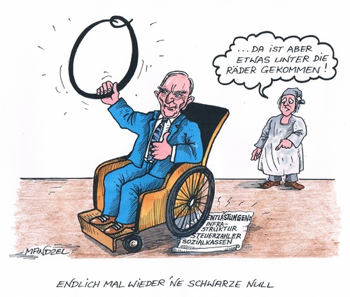 Cartoon: Die schwarze Null (medium) by mandzel tagged haushaltsplan,null,entlastungen,verschuldung,haushaltsplan,null,entlastungen,verschuldung
