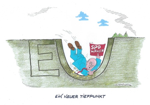 Cartoon: EU-Wahl (medium) by mandzel tagged eu,wahl,europagegner,populisten,spd,niederschlag,eu,wahl,europagegner,populisten,spd,niederschlag