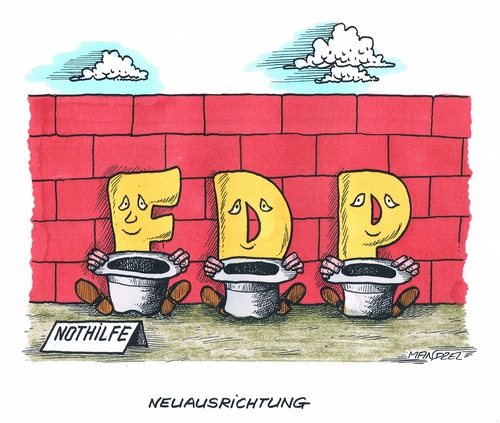 Cartoon: FDP füllt die Kassen auf (medium) by mandzel tagged fdp,finanznot,neuausrichtung,neustart,fdp,finanznot,neuausrichtung,neustart