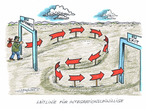 Cartoon: Flüchtlinge und Integration (medium) by mandzel tagged asyl,ausweisung,integration,eu,flüchtlinge,flüchtlinge,eu,integration,ausweisung,asyl