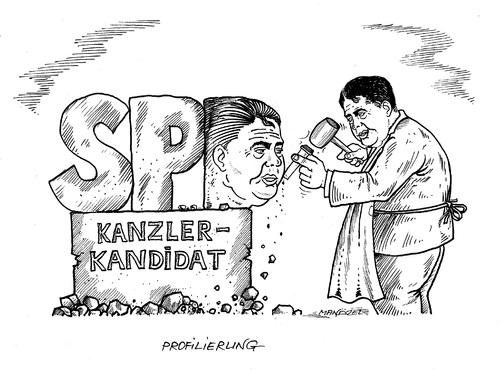 Cartoon: Gabriels Ambitionen (medium) by mandzel tagged gabriel,spd,kanzlerkandidatur,profilierung,gabriel,spd,kanzlerkandidatur,profilierung