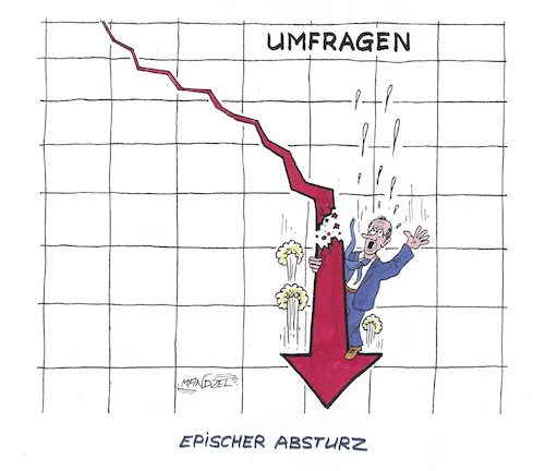 Cartoon: Im freien Fall (medium) by mandzel tagged merz,deutschland,abgrund,umfragen,politikunfähigkeit,merz,deutschland,abgrund,umfragen,politikunfähigkeit