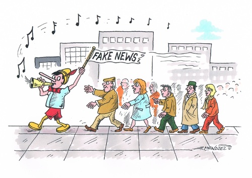 Cartoon: Irregeleitete (medium) by mandzel tagged fake,news,irregeleitete,leichtgläubigkeit,fake,news,irregeleitete,leichtgläubigkeit