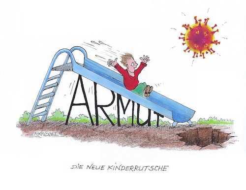 Cartoon: Kinderarmut (medium) by mandzel tagged kinderarmut,deutschland,corona,kinderarmut,deutschland,corona