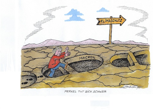 Cartoon: Klimaschutz (medium) by mandzel tagged klimaschutz,merkel,konferenz,co2,erwärmung,klimaschutz,merkel,konferenz,co2,erwärmung