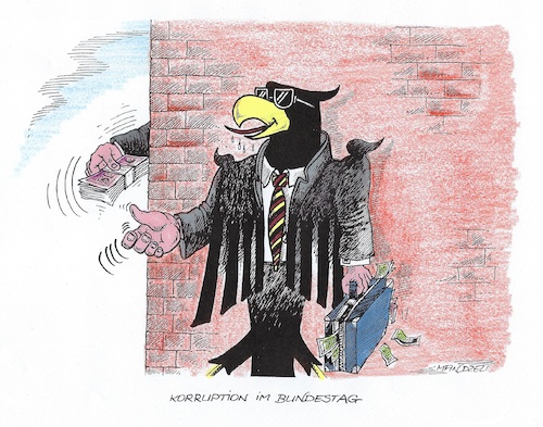 Cartoon: Korruption (medium) by mandzel tagged korruption,deutschland,politiker,bundestag,korruption,deutschland,politiker,bundestag
