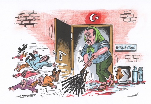 Cartoon: Saubermann Erdogan (medium) by mandzel tagged türkei,erdogan,säuberungsaktionen,verwaltung,putsch,türkei,erdogan,säuberungsaktionen,verwaltung,putsch