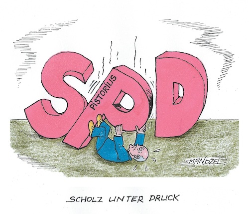 Cartoon: Scholz gibt nicht auf ! (medium) by mandzel tagged scholz,pistorius,wahlen,deutschland,spd,scholz,pistorius,wahlen,deutschland,spd