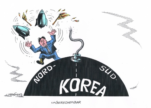 Cartoon: Spiel mit dem Feuer (medium) by mandzel tagged nordkorea,bombe,spiel,mit,dem,feuer,lunte,kim,nordkorea,bombe,spiel,mit,dem,feuer,lunte,kim