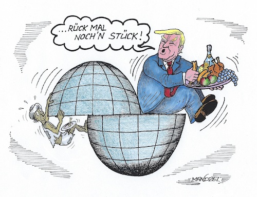 Cartoon: Trump auf dem Ego-Trip (medium) by mandzel tagged trump,amerika,egoismus,macht,durchsetzung,gewaltsamkeit,trump,amerika,egoismus,macht,durchsetzung,gewaltsamkeit