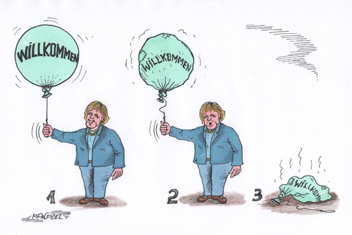 Cartoon: Willkommenskultur (medium) by mandzel tagged flüchtlinge,willkommenskultur,merkel,deutschland,asyl,flüchtlinge,willkommenskultur,merkel,deutschland,asyl