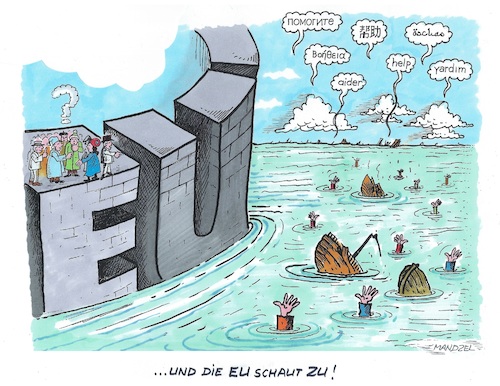 Cartoon: Wo bleiben Europas Hohe Werte (medium) by mandzel tagged eu,flüchtlinge,asyl,gesetze,uneinigkeit,finanzen,konferenz,eu,flüchtlinge,asyl,gesetze,uneinigkeit,finanzen,konferenz