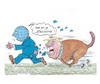 Cartoon: Angst vor Trumps Zöllen (small) by mandzel tagged usa,trump,wirtschaft,zölle