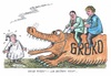 Cartoon: Bloß keine Angst vor dem Monste (small) by mandzel tagged merkel,gabriel,koalition,ängste,krokodil