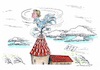Cartoon: Der Wind hat sich gedreht (small) by mandzel tagged merkel,homoehe,meinungsänderung,deutschland,bundestagsabstimmung,wahlen