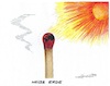 Cartoon: Entflamm-Gefahr (small) by mandzel tagged klima,hitze,menschen,erde,umwelt