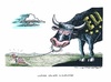 Cartoon: EU unter Zyperns Führung (small) by mandzel tagged zypern,geier,nasenring,eu,stier
