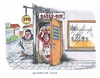Cartoon: Gefährliche Ecke (small) by mandzel tagged gabriel,spd,koalitionsvertrag,basis
