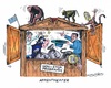 Cartoon: Griechische Daueraufführungen (small) by mandzel tagged griechenland,affentheater,dauerserie,krise,kredite,geldnot
