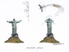Cartoon: Olympiade und Zika (small) by mandzel tagged zika,olympiade,brasilien,rio,jesusstatue,mücke