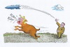 Cartoon: Raketenmann und Hund (small) by mandzel tagged trump,kim,usa,nordkorea,raketen,hund,gekläffe