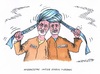 Cartoon: Regierungsbildung in Afghanistan (small) by mandzel tagged afghanistan,einheitsregierung,turban