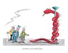 Cartoon: Ständiger Geldbedarf (small) by mandzel tagged gesundheitssystem,deutschland,geldmangel,zusatzbeiträge,äskulabschlange