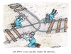Cartoon: Tarifverhandlungen Bahn (small) by mandzel tagged bahn,tarifauseinandersetzungen,schienenstränge