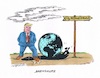 Cartoon: Trump bremst die Welt aus. (small) by mandzel tagged trump,usa,umwelt,klima,abschottung,mandzel,karikatur,austritt,quertreiber,bremsklotz