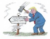 Cartoon: Trump schafft Fakten (small) by mandzel tagged trump usa israel botschaft jerusalem palästinenser provokation