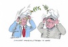 Cartoon: Trump und Kim (small) by mandzel tagged trump,kim,hanoi,nordkorea,usa,raketen,abrüstung,sanktionen