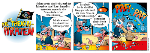 Cartoon: Die Thekenpiraten 103 (medium) by stefanbayer tagged theke,piraten,thekenpiraten,bar,club,lounge,kneipe,bier,wein,alkohol,gastronomie,internet,porno,internetporno,verrohen,menschen,glauben,laptop,smartphone,gewalt,freizeit,bay,stefanbayer,wumpe