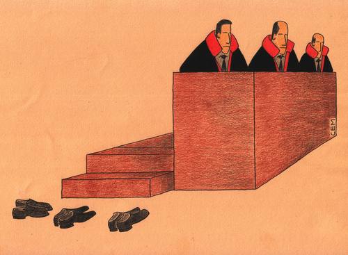 Cartoon: court (medium) by cemkoc tagged law,cartoons,hukuk,karikatürleri,cem,ko,justice,judge,judicial,court,judgement,tribunal,supreme,lex,jurisdiction,legal,gesetz,richter,adalet,hakim,mahkeme,robe,wig,defendant,prosecutor,koc,magistrate,judgeship