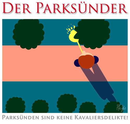Cartoon: Der Parksünder (medium) by Andreas Pfeifle tagged parksünder,park,stehpinkler