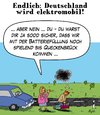Cartoon: schleppend-elektromobil (small) by Andreas Pfeifle tagged deutschland,elektroauto,mobil,batterie,ersatzkanister,auto,elektromobil