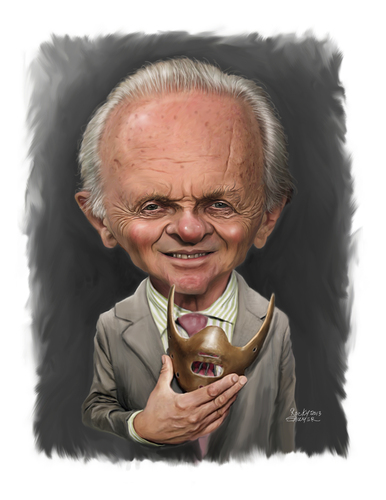 Cartoon: Anthony Hopkins (medium) by rocksaw tagged anthony,hopkins