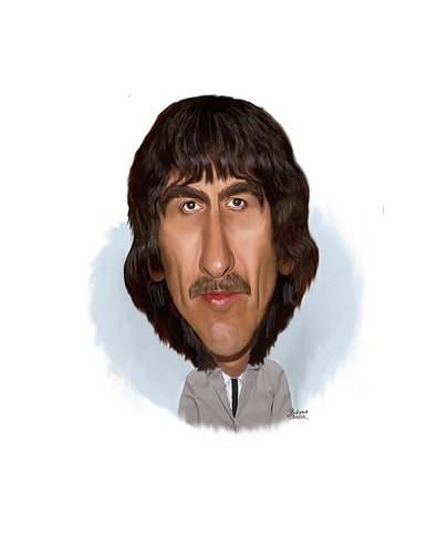 Cartoon: George Harrison (medium) by rocksaw tagged george,harrison