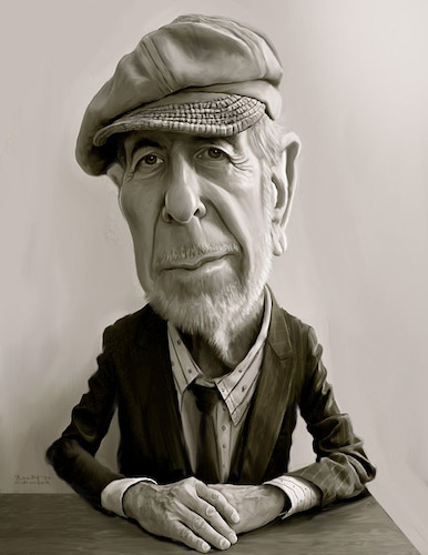 Cartoon: Leonard Cohen (medium) by rocksaw tagged leonard,cohen