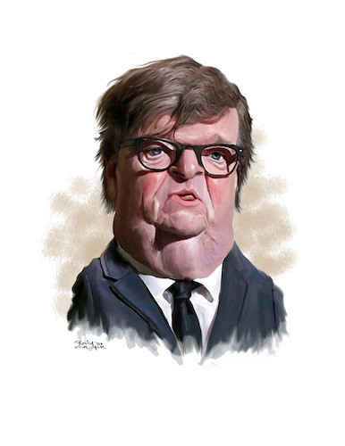 Cartoon: Michael Moore (medium) by rocksaw tagged michael,moore