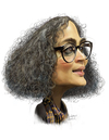 Cartoon: Arundhati Roy (small) by rocksaw tagged caricature,arundhati,roy