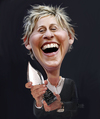 Cartoon: Ellen DeGeneres (small) by rocksaw tagged caricature study ellen degeneres