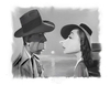 Cartoon: Humphrey Bogart and Lauren Bacal (small) by rocksaw tagged humphrey,bogart,and,lauren,bacall