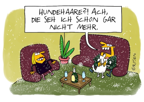 Cartoon: Hundehaare (medium) by Holga Rosen tagged hund,hundehaare,hund,hundehaare