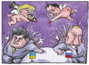 Cartoon: minsk peace talks (small) by Tchavdar tagged minsk,poroshenko,putin,merkel,hollande,cupid,valentine,war,peace,ucraine,russia,donetsk,lugansk,separatism