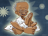 Cartoon: Mahatma Gandhi (small) by cosmicomix tagged mahatma,gandhi,guru,india,master,peace