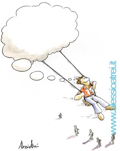 Cartoon: Power of dreams (medium) by Atride tagged dreams,traum,