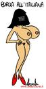 Cartoon: Italian Burqa (small) by Atride tagged italy italia italien burqa donna woman frau nude