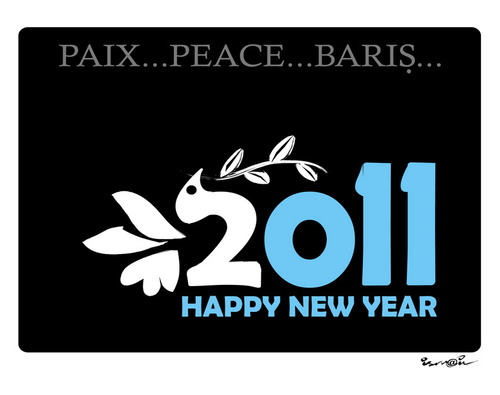 Cartoon: PEACE NEW YEAR 2011 !.. (medium) by ismail dogan tagged 2011