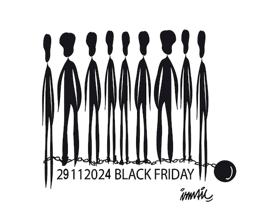 Cartoon: Black friday (medium) by ismail dogan tagged black,friday